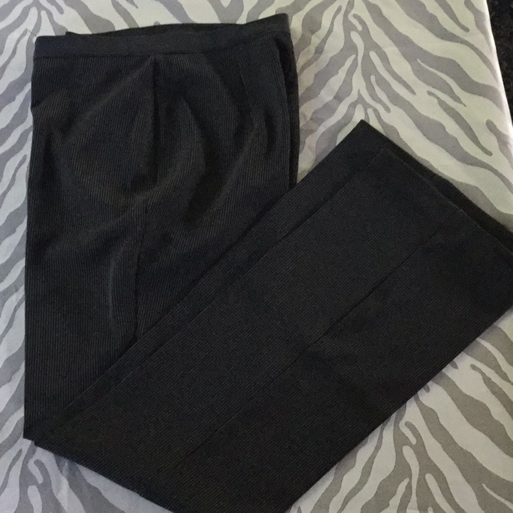 Black and white pin stripe dress pant